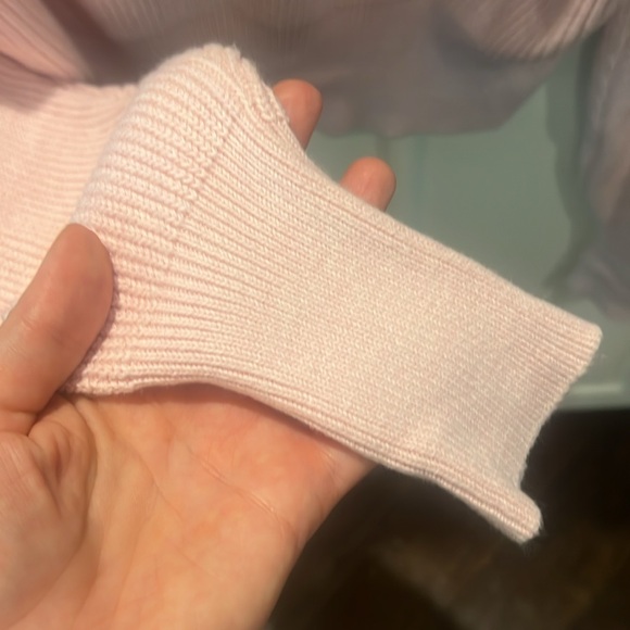 Free People Too Good Pink Moc Neck Ribbed Sweater - Picture 4 of 6